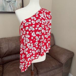Cynthia Rowley NWT size S (4-6) One Shoulder Red Top